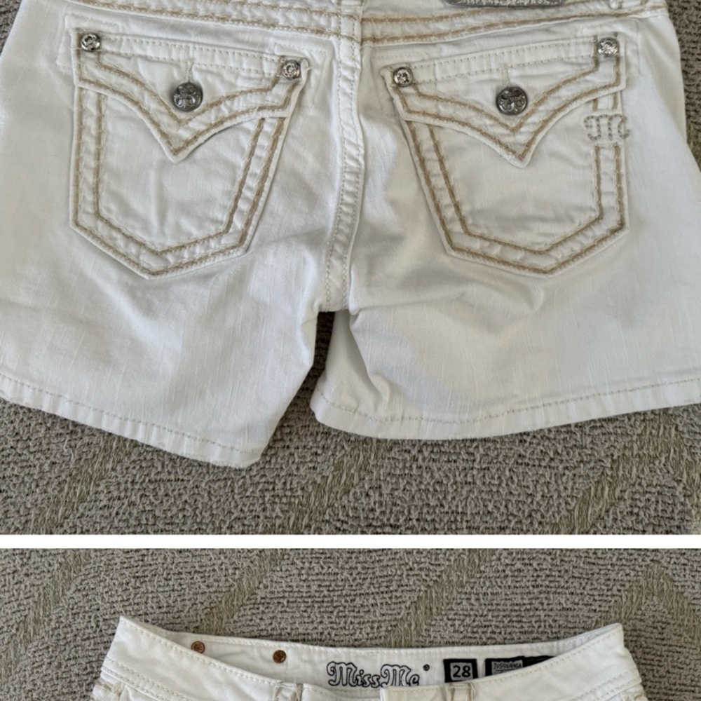 COPY - Miss Me White Denim Shorts